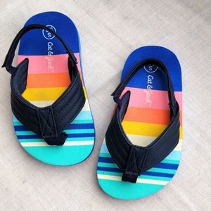 Cat and Jack Rainbow Sandals Size 5/6